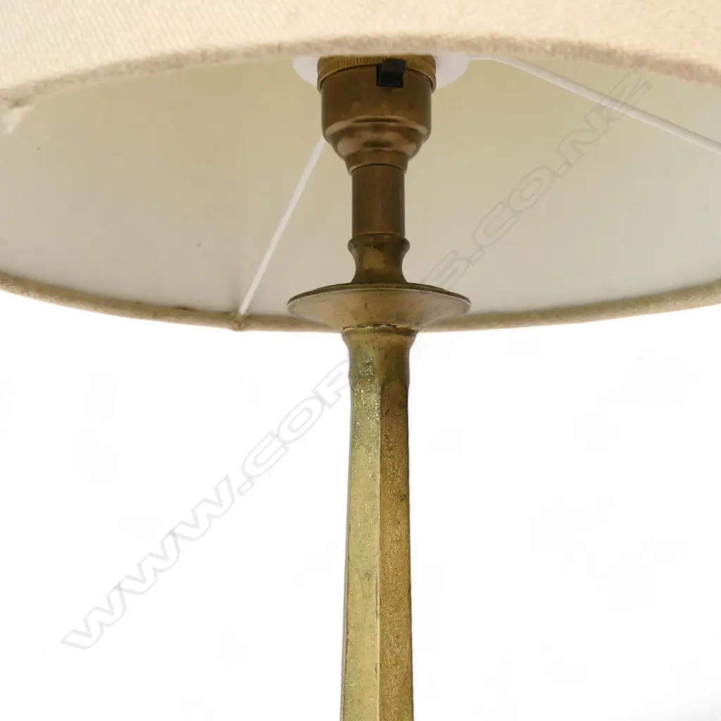 A c.1930s metal table lamp and shade, Image 1++